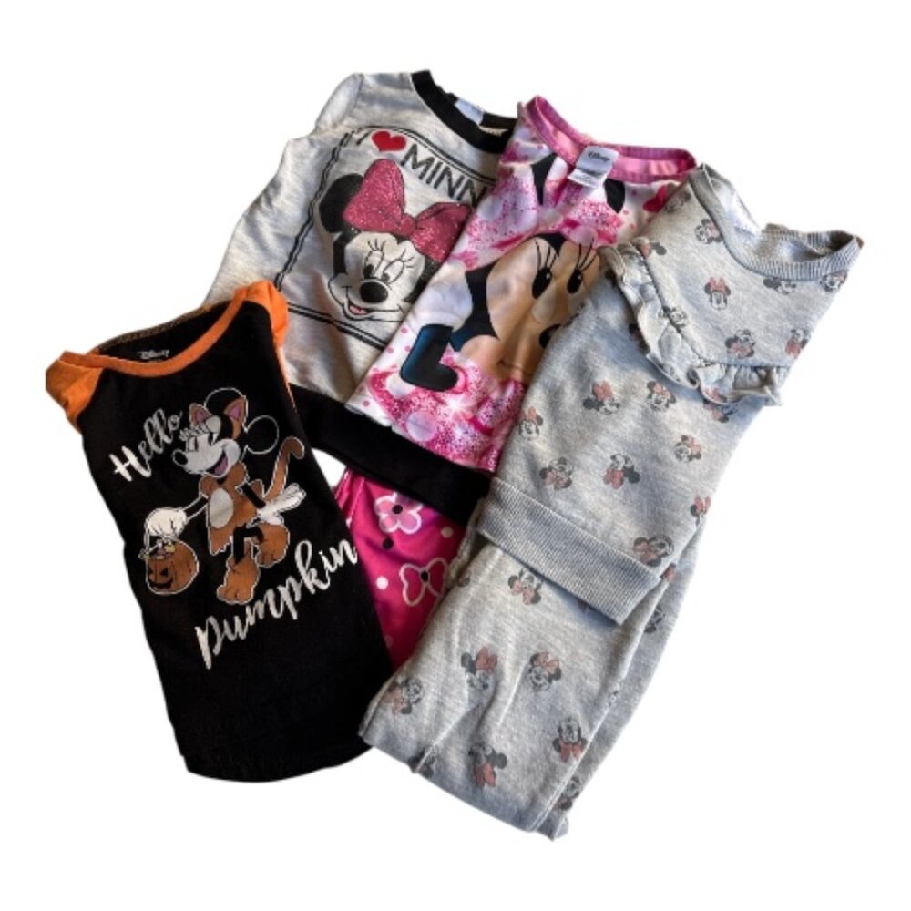 BUNDLE OF MINNIE MOUSE TOPS AND BOTTOMS FOR YOUR MINNIE LOVING TODDLER 3T